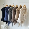 One-piece consignment of new autumn and winter high-end Korean versatile tassel thickened warm outer layer triangular scarf knitted wool scarf shawl wholesale at street stalls Application Scenario